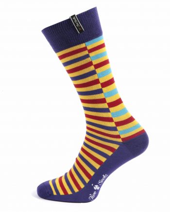 Mens Cotton Check Stripe Socks