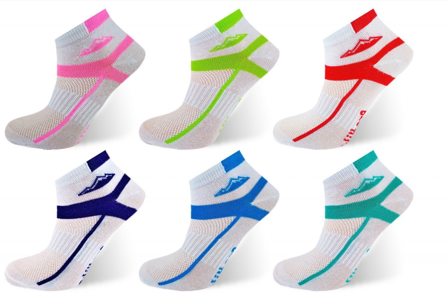 Womens Active Sport Cotton Rich Trainer Liner Socks 3 Pack