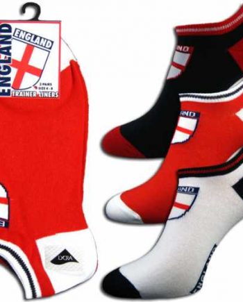 Adults England St George "Value 3 Pair Pack" Trainer Socks